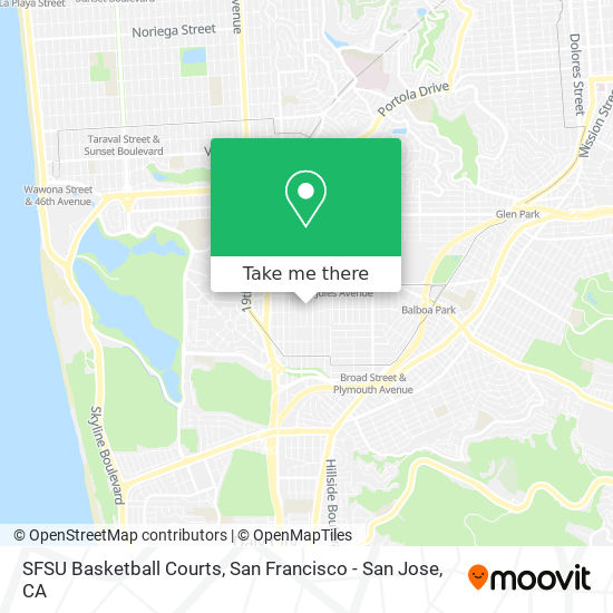 Mapa de SFSU Basketball Courts