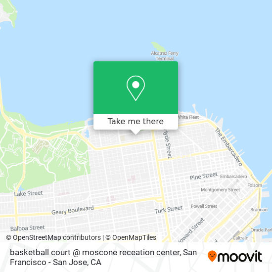 Mapa de basketball court @ moscone receation center