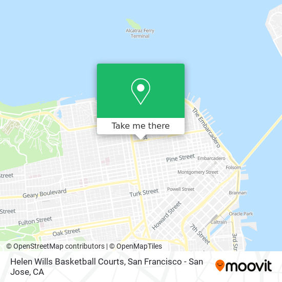 Helen Wills Basketball Courts map