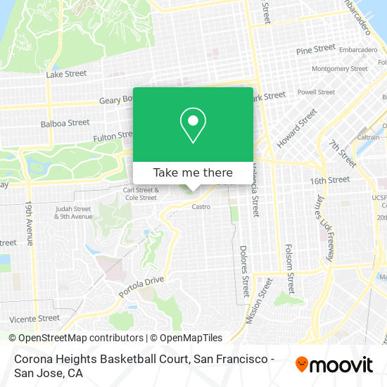 Corona Heights Basketball Court map