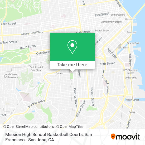 Mission High School Basketball Courts map