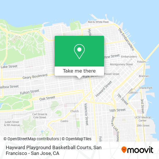Hayward Playground Basketball Courts map