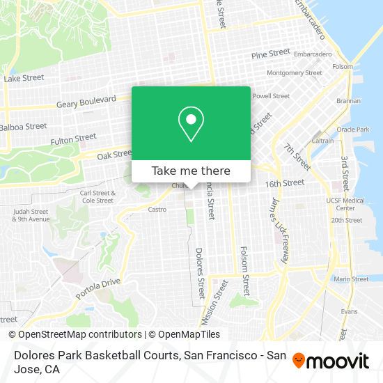 Mapa de Dolores Park Basketball Courts