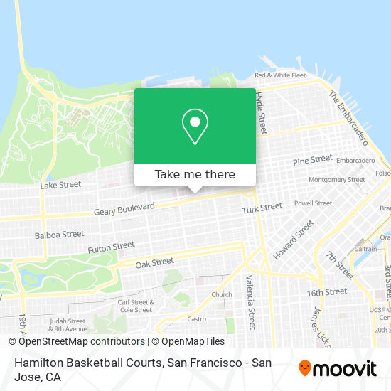 Hamilton Basketball Courts map
