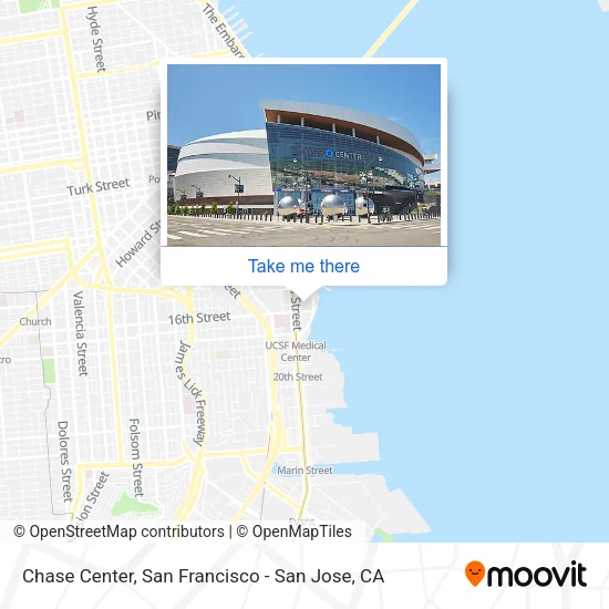 Mapa de Chase Center