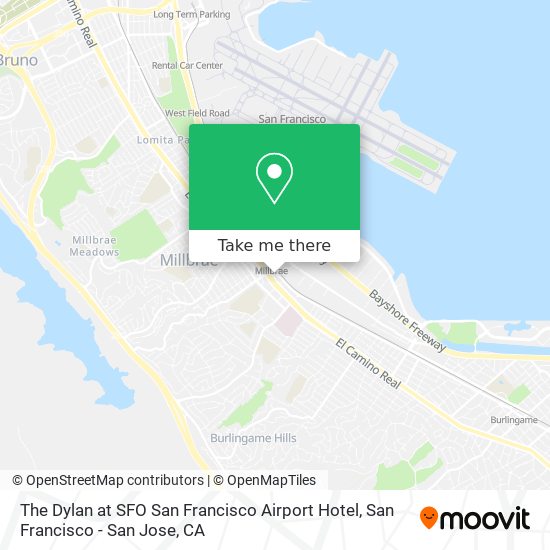 The Dylan at SFO San Francisco Airport Hotel map