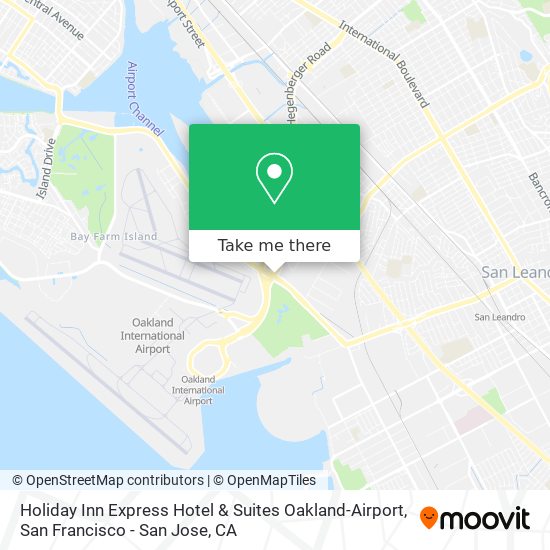 Mapa de Holiday Inn Express Hotel & Suites Oakland-Airport