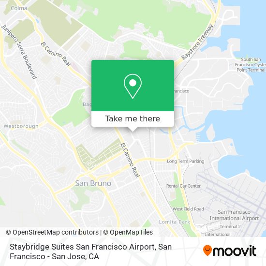 Mapa de Staybridge Suites San Francisco Airport