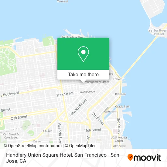 Handlery Union Square Hotel map
