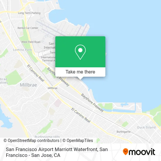 San Francisco Airport Marriott Waterfront map