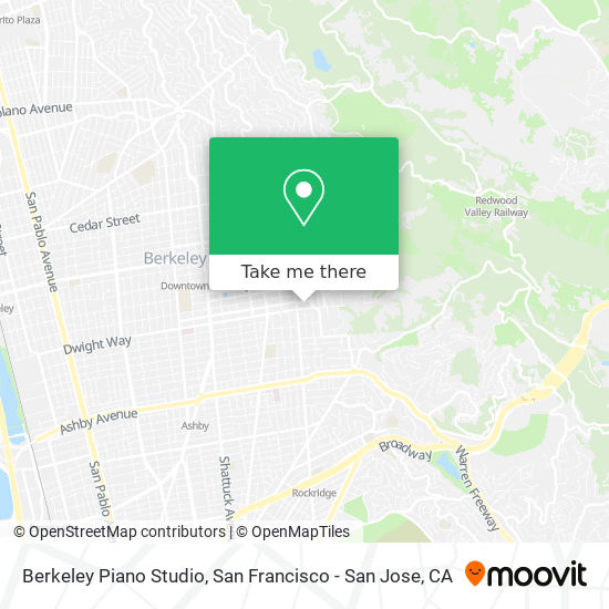 Mapa de Berkeley Piano Studio