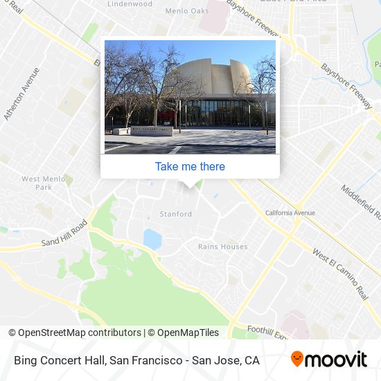 Bing Concert Hall map