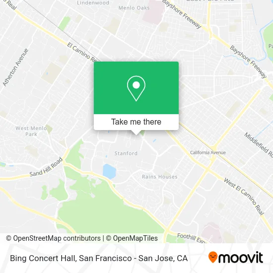 Mapa de Bing Concert Hall