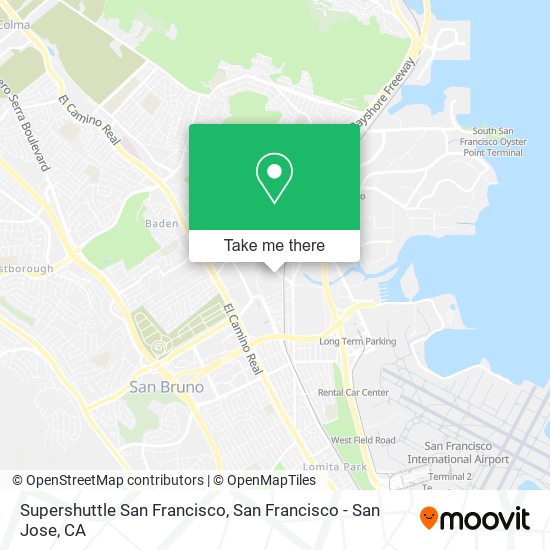 Mapa de Supershuttle San Francisco