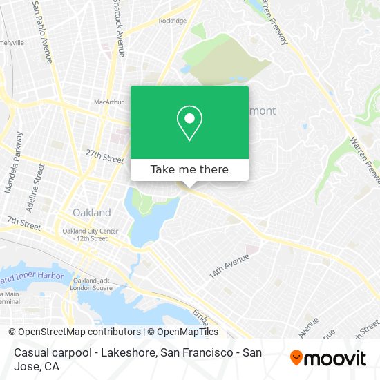 Mapa de Casual carpool - Lakeshore