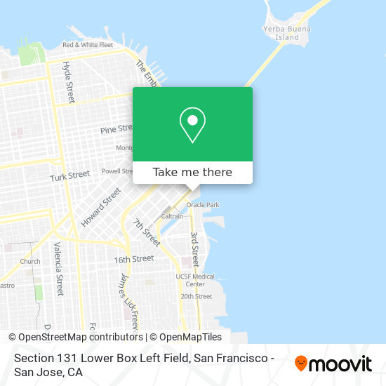 Mapa de Section 131 Lower Box Left Field