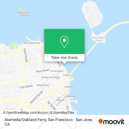 Mapa de Alameda/Oakland Ferry