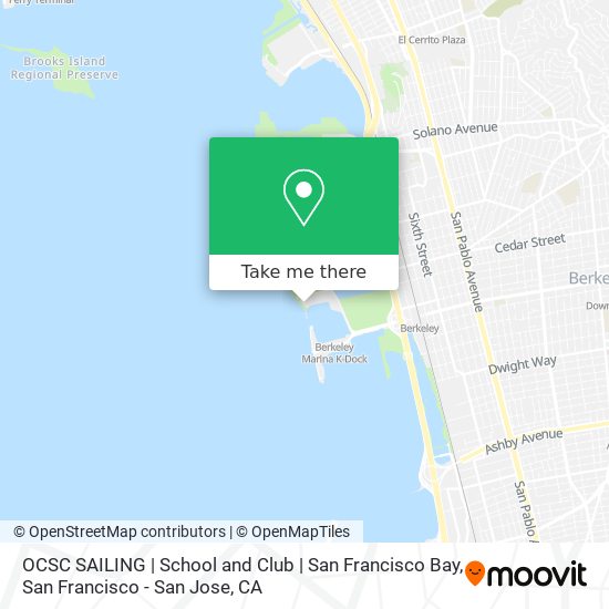 Mapa de OCSC SAILING | School and Club | San Francisco Bay