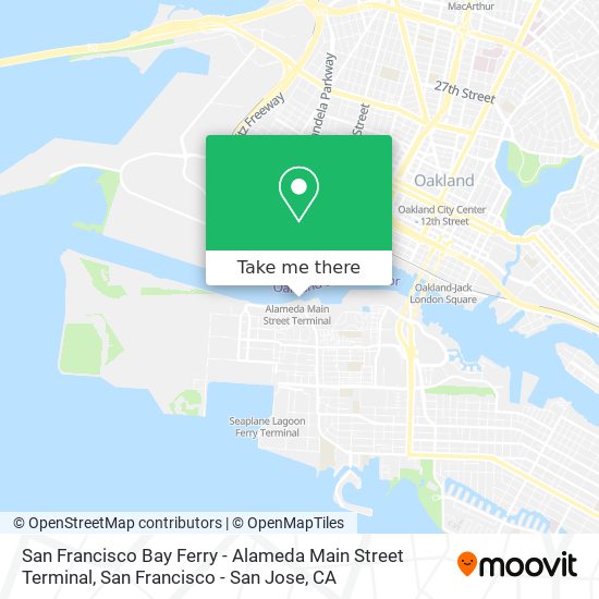 San Francisco Bay Ferry - Alameda Main Street Terminal map