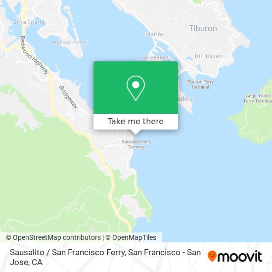 Sausalito / San Francisco Ferry map