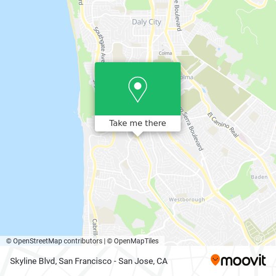 Mapa de Skyline Blvd