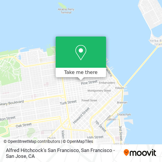 Mapa de Alfred Hitchcock's San Francisco
