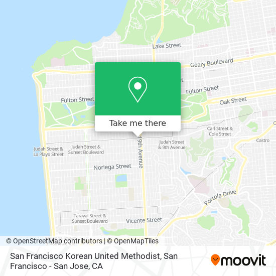 San Francisco Korean United Methodist map