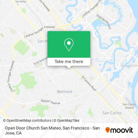 Mapa de Open Door Church San Mateo