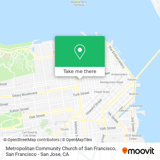 Metropolitan Community Church of San Francisco map
