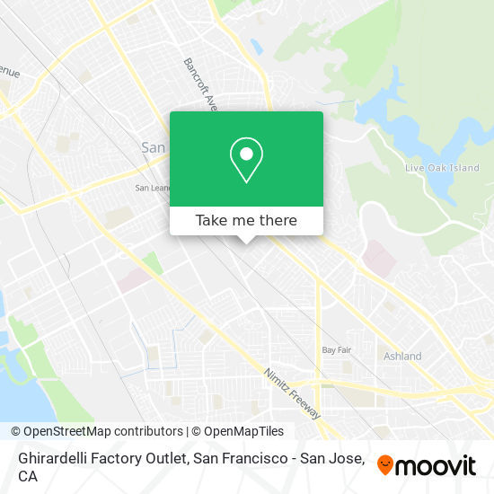 Mapa de Ghirardelli Factory Outlet