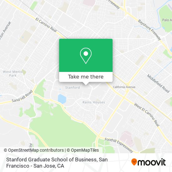 Mapa de Stanford Graduate School of Business