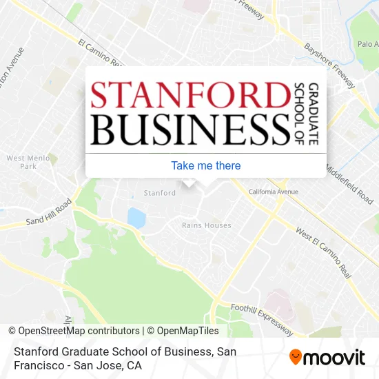 Mapa de Stanford Graduate School of Business