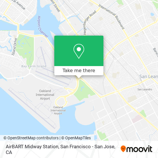 AirBART Midway Station map