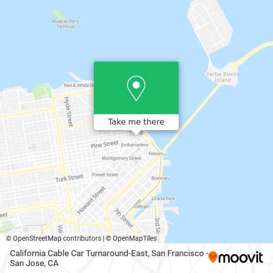 Mapa de California Cable Car Turnaround-East