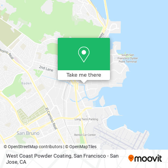 West Coast Powder Coating map