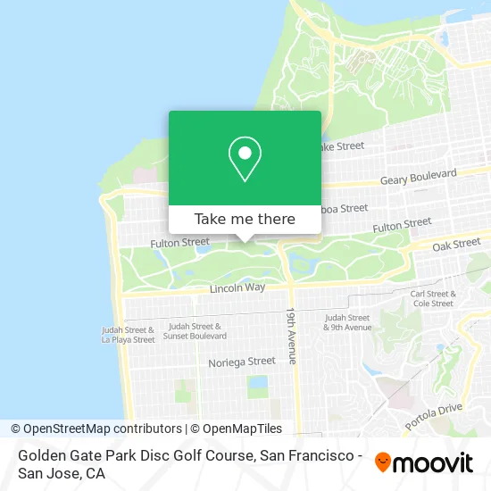 Mapa de Golden Gate Park Disc Golf Course