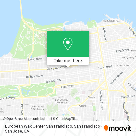 European Wax Center San Francisco map