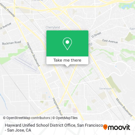 Mapa de Hayward Unified School District Office