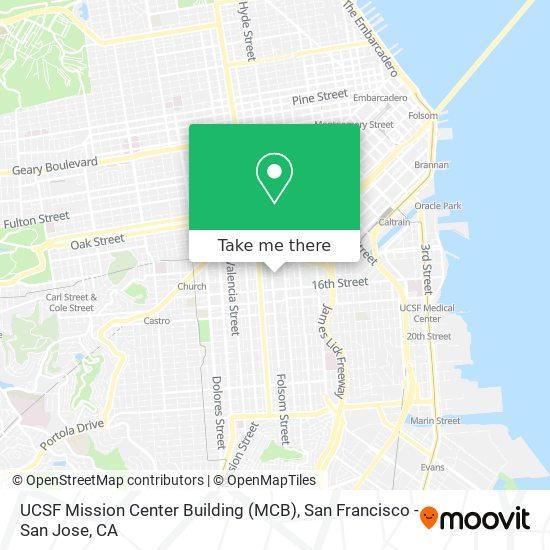 Mapa de UCSF Mission Center Building (MCB)
