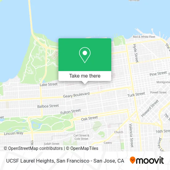 Mapa de UCSF Laurel Heights