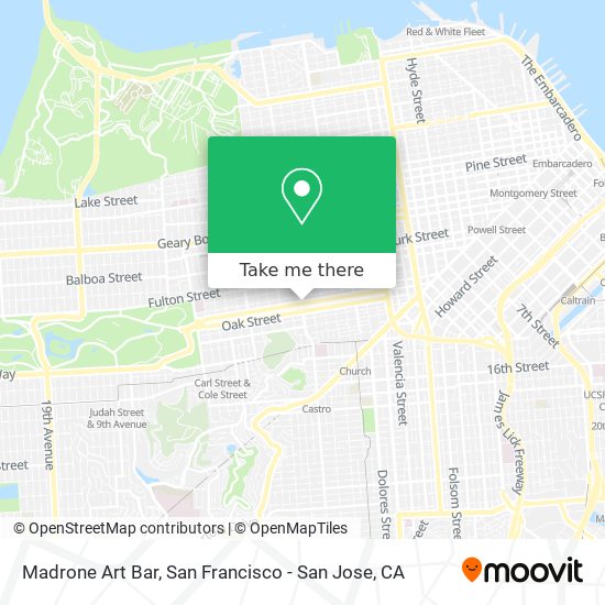 Madrone Art Bar map