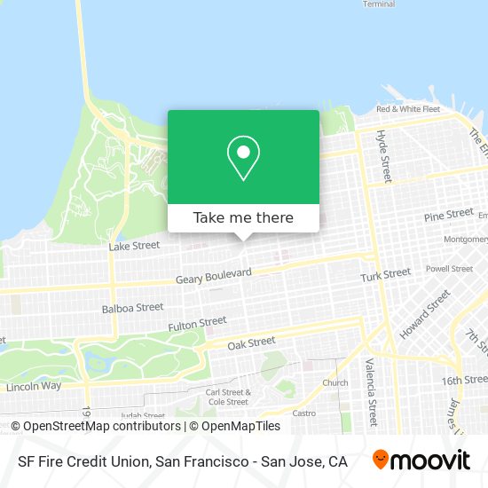 SF Fire Credit Union map