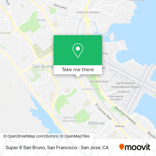 Mapa de Super 8 San Bruno
