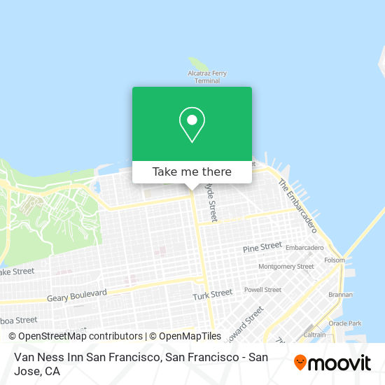 Van Ness Inn San Francisco map