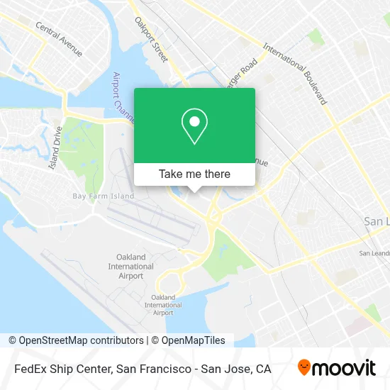 FedEx Ship Center map