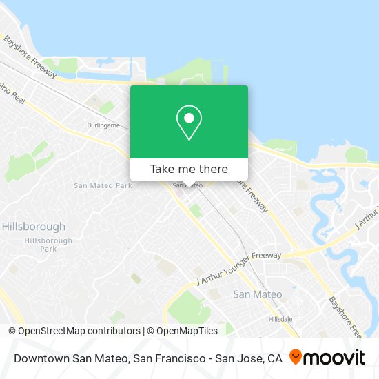 Downtown San Mateo map