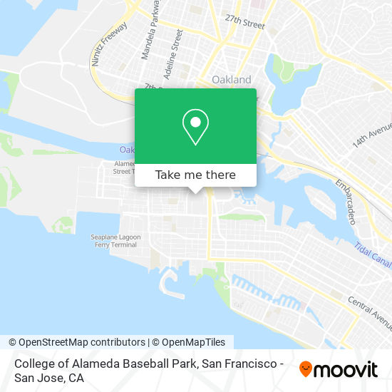 Mapa de College of Alameda Baseball Park