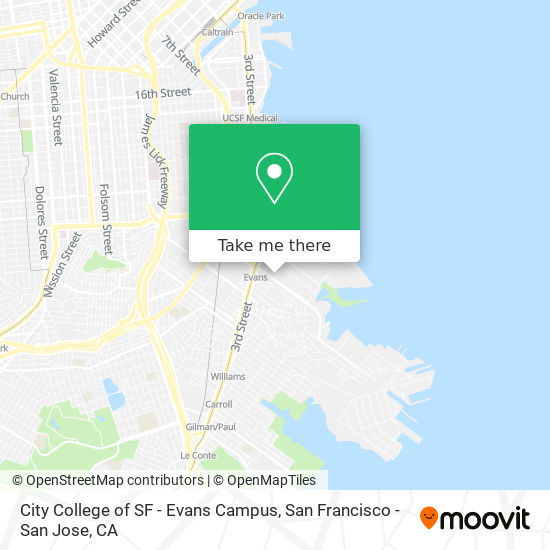 City College of SF - Evans Campus map
