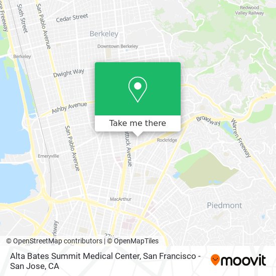 Mapa de Alta Bates Summit  Medical Center