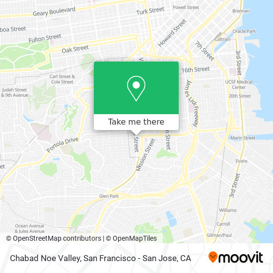 Chabad Noe Valley map
